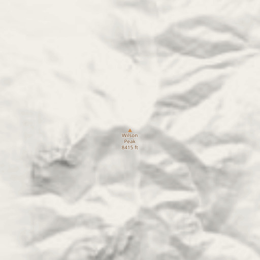 OpenStreetMap map of Wilson Peak, NV