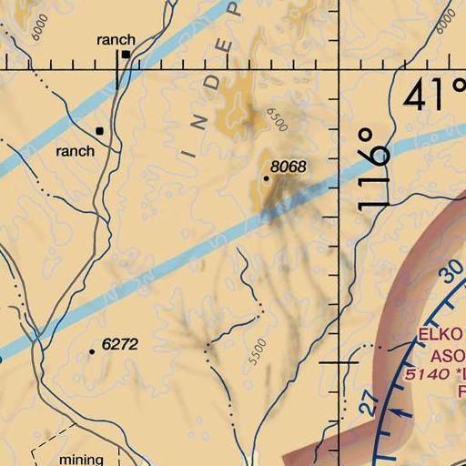 FAA VFR chart of Yellow Spring, NV
