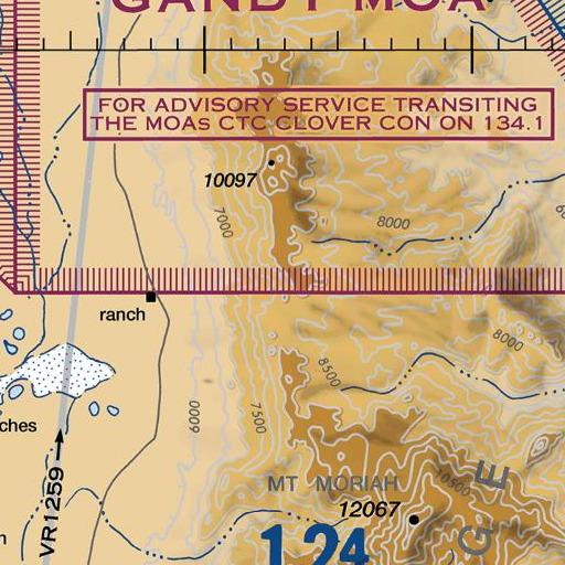 FAA VFR chart of Eightmile Spring, NV