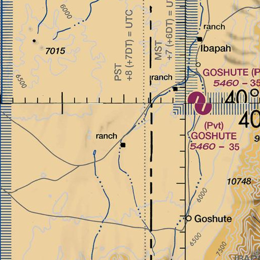 FAA VFR chart of Georgetta Ranch, NV