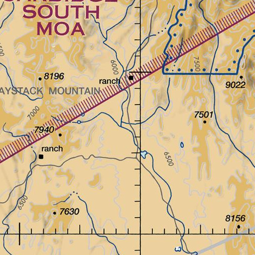 FAA VFR chart of Evans Flat, NV