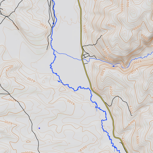 OpenTopoMap map of Evans Flat, NV