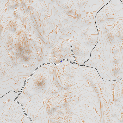 OpenTopoMap map of Modes Spring, NV