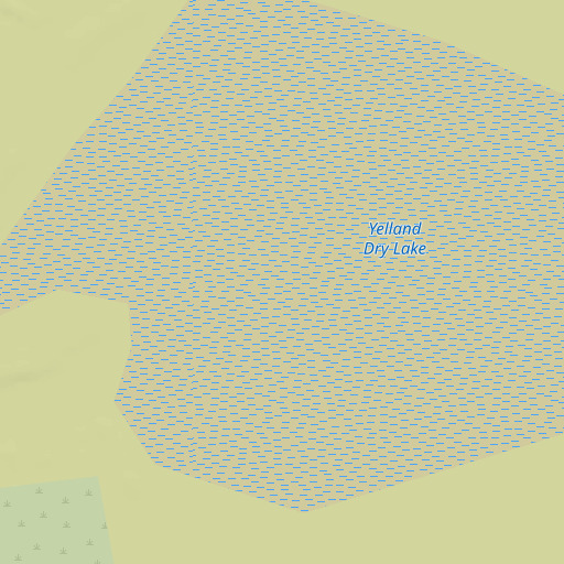 OpenStreetMap map of Yelland Dry Lake, NV
