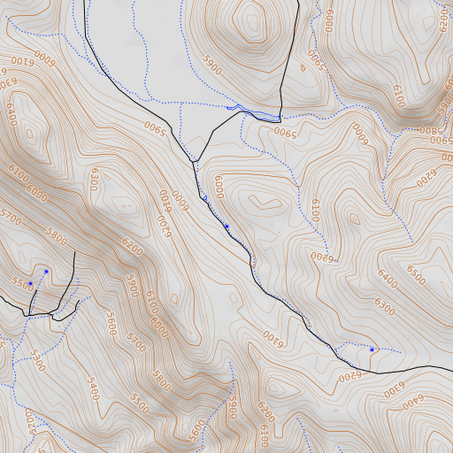 OpenTopoMap map of Dolly Varden Spring, NV