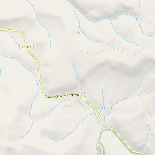 OpenStreetMap map of Upper Post Corral Spring, NV