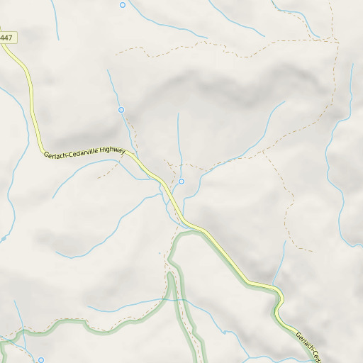 OpenStreetMap map of Lower Post Corral Spring, NV