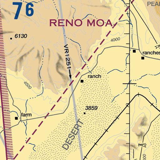 FAA VFR chart of Parker Ranch, NV