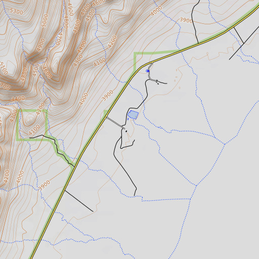 OpenTopoMap map of Parker Ranch, NV