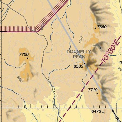 FAA VFR chart of Division Peak, NV