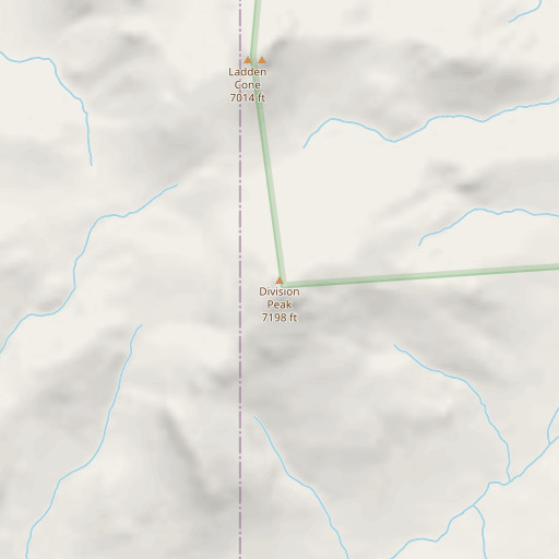 OpenStreetMap map of Division Peak, NV
