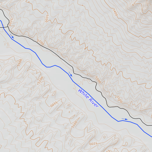 OpenTopoMap map of White River Well, NV