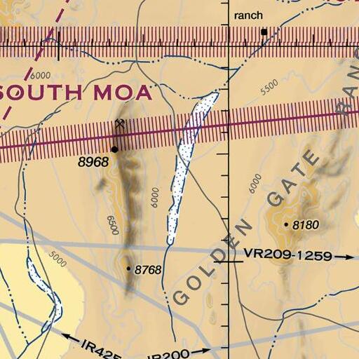 FAA VFR chart of Uhalde Well, NV