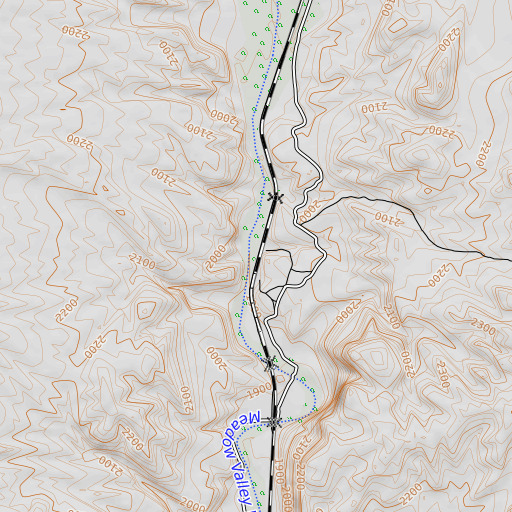 OpenTopoMap map of Mormon Canyon, NV