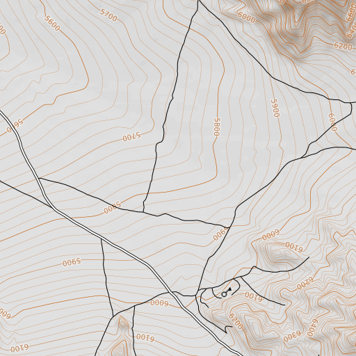 OpenTopoMap map of Weepah Mining District, NV
