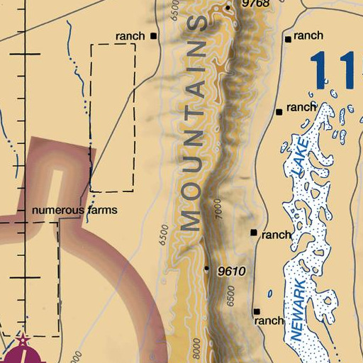 FAA VFR chart of Diamond Mining District, NV