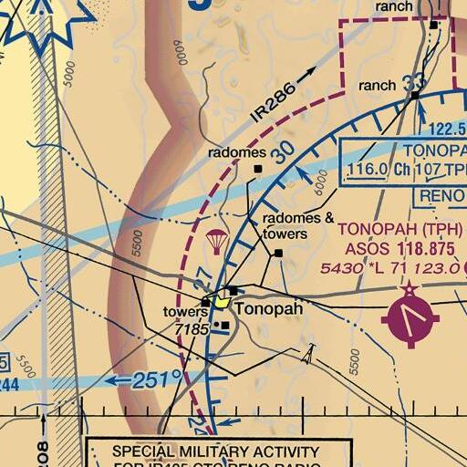 FAA VFR chart of Averill Spring, NV