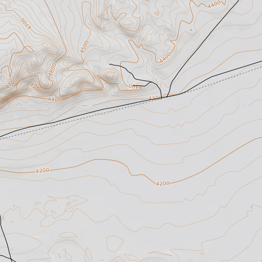 OpenTopoMap map of Walker River Reservation, NV