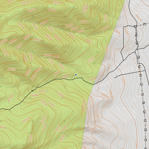 OpenTopoMap map of Big Spring, NV