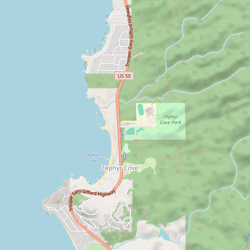 OpenStreetMap map of Tahoe School (historical), NV
