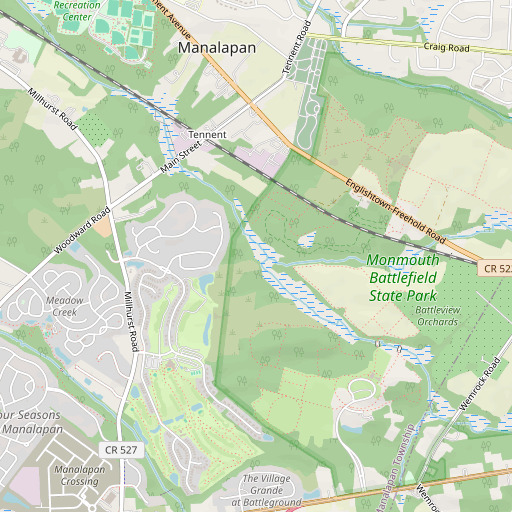 OpenStreetMap map of Wemrock Brook, NJ