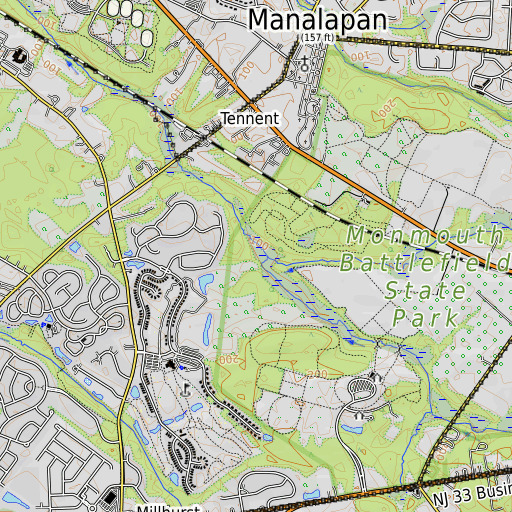 OpenTopoMap map of Wemrock Brook, NJ
