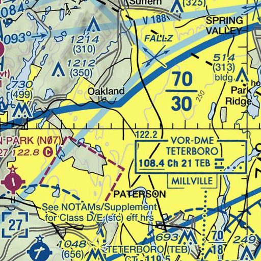 FAA VFR chart of Maple Lake, NJ