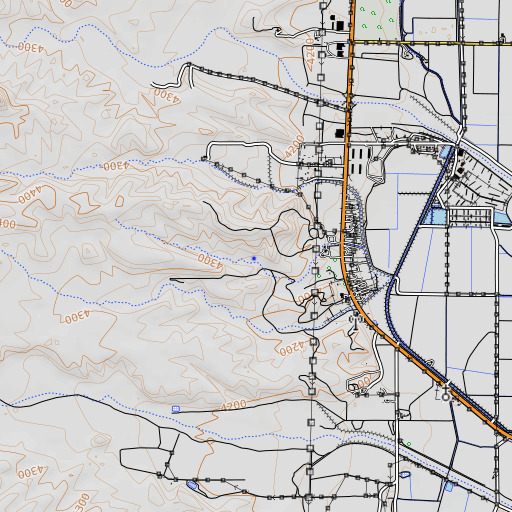 OpenTopoMap map of Libby Spring, NM