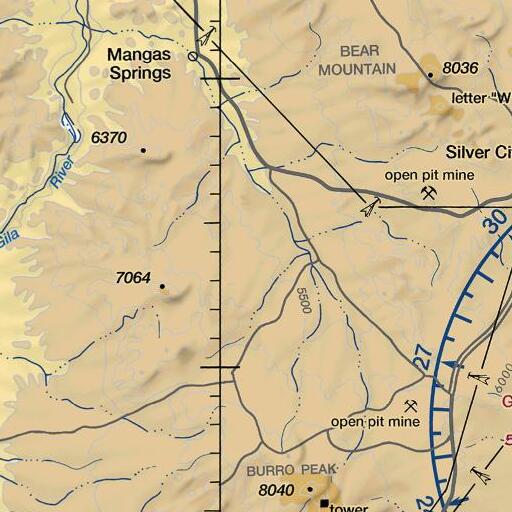 FAA VFR chart of Silver Dale Spring, NM