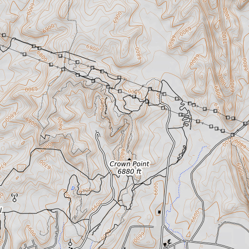 OpenTopoMap map of Elkins Pit, NM