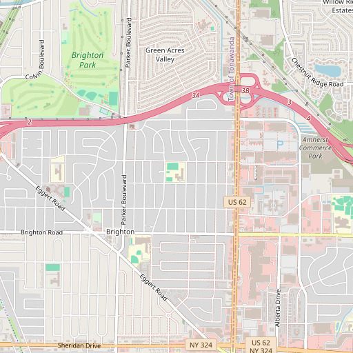 OpenStreetMap map of Green Acres School, NY