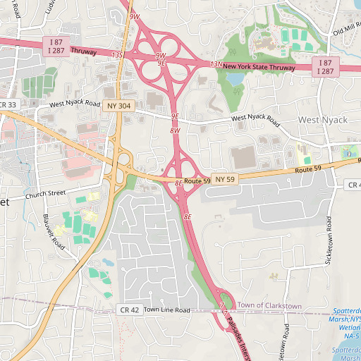 OpenStreetMap map of Interchange 8, NY
