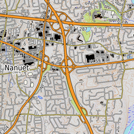 OpenTopoMap map of Interchange 8, NY
