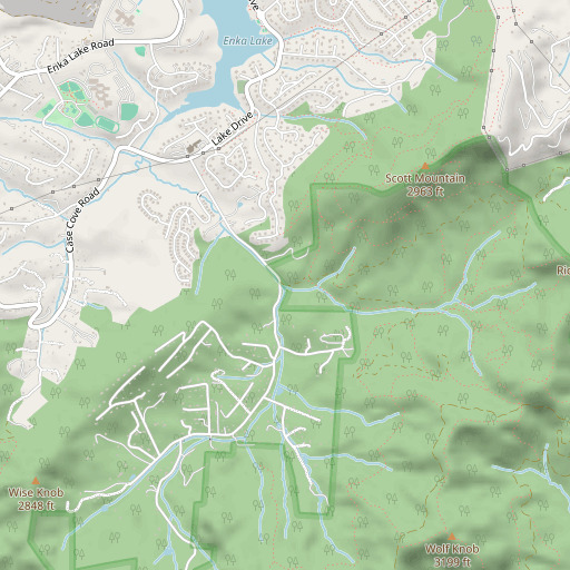OpenStreetMap map of Baldwin Field Branch, NC