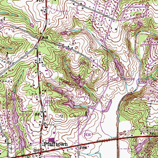 Topographic Map of Fowler Lake Number Two, NC