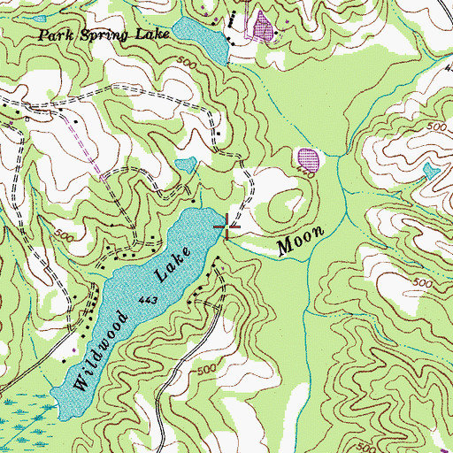 Topographic Map of Wildwood Lake Dam, NC