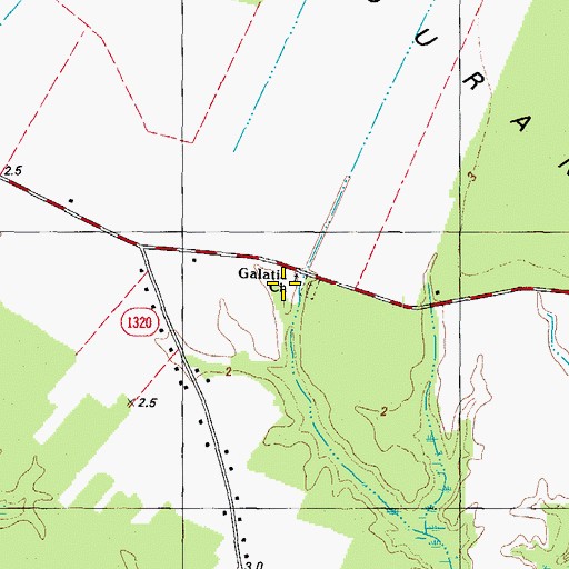 Topographic Map of Galatia Church, NC