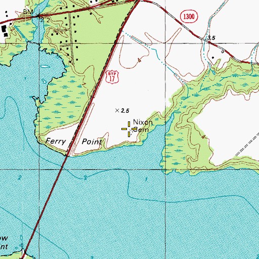 Topographic Map of Nixon Cemetery, NC
