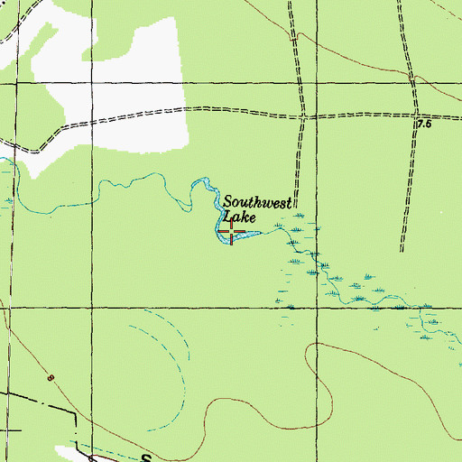 Topographic Map of Southwest Lake, NC