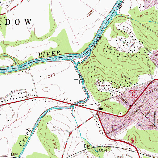 Topographic Map of Hickory Grove (historical), NC