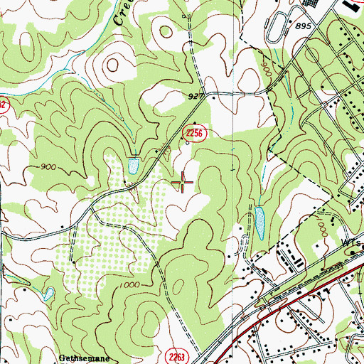 Topographic Map of Kings Mountain Junior High School, NC