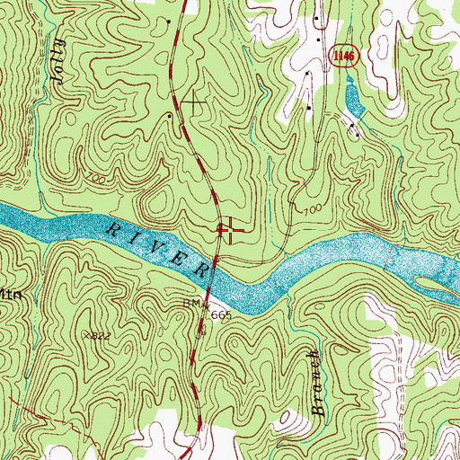 Topographic Map of Nicholsville (historical), NC