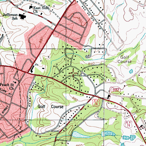Topographic Map of Valleyhall, NC