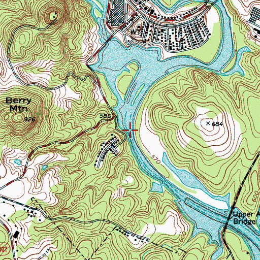 Topographic Map of Armstrongs Ford, NC