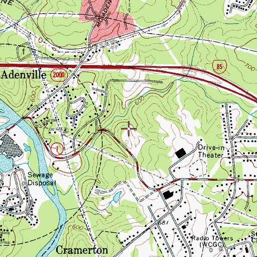 Topographic Map of Beech Brook, NC