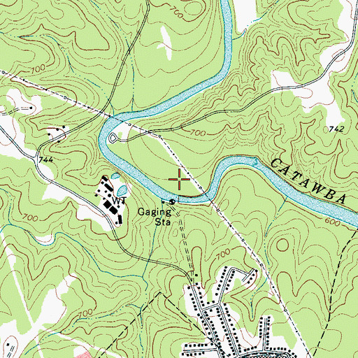 Topographic Map of Caldwell (historical), NC