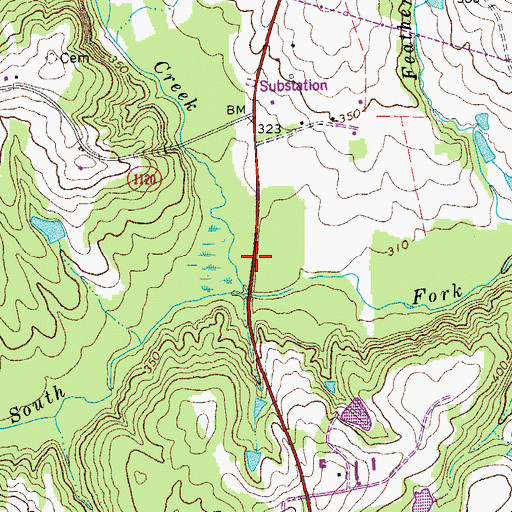 Topographic Map of Jones Creek (historical), NC