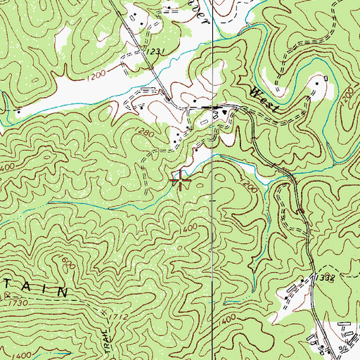 Topographic Map of Whitty (historical), NC