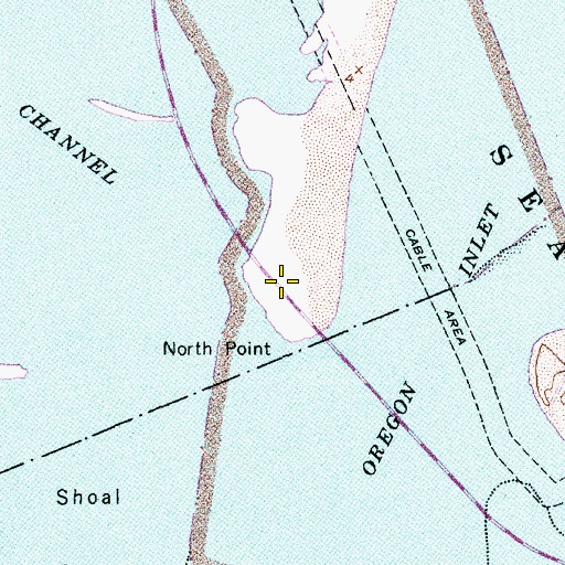 Topographic Map of Herbert C Bonner Bridge, NC
