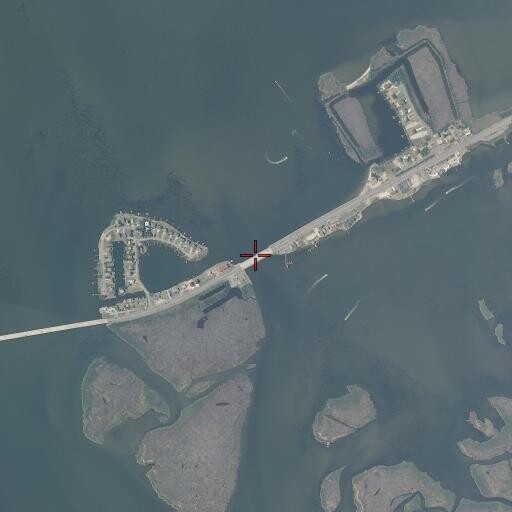 Aerial/Satellite Image of Melvin R Daniels Bridge, NC